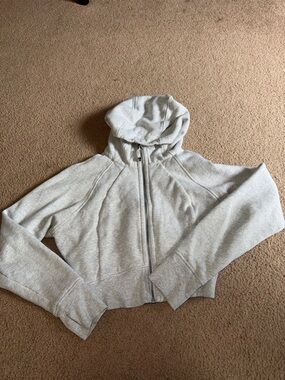 lululemon athletica Light Gray Full-Zip Hoodie